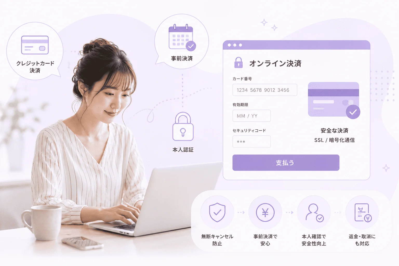 予約システムのオンライン決済・事前決済